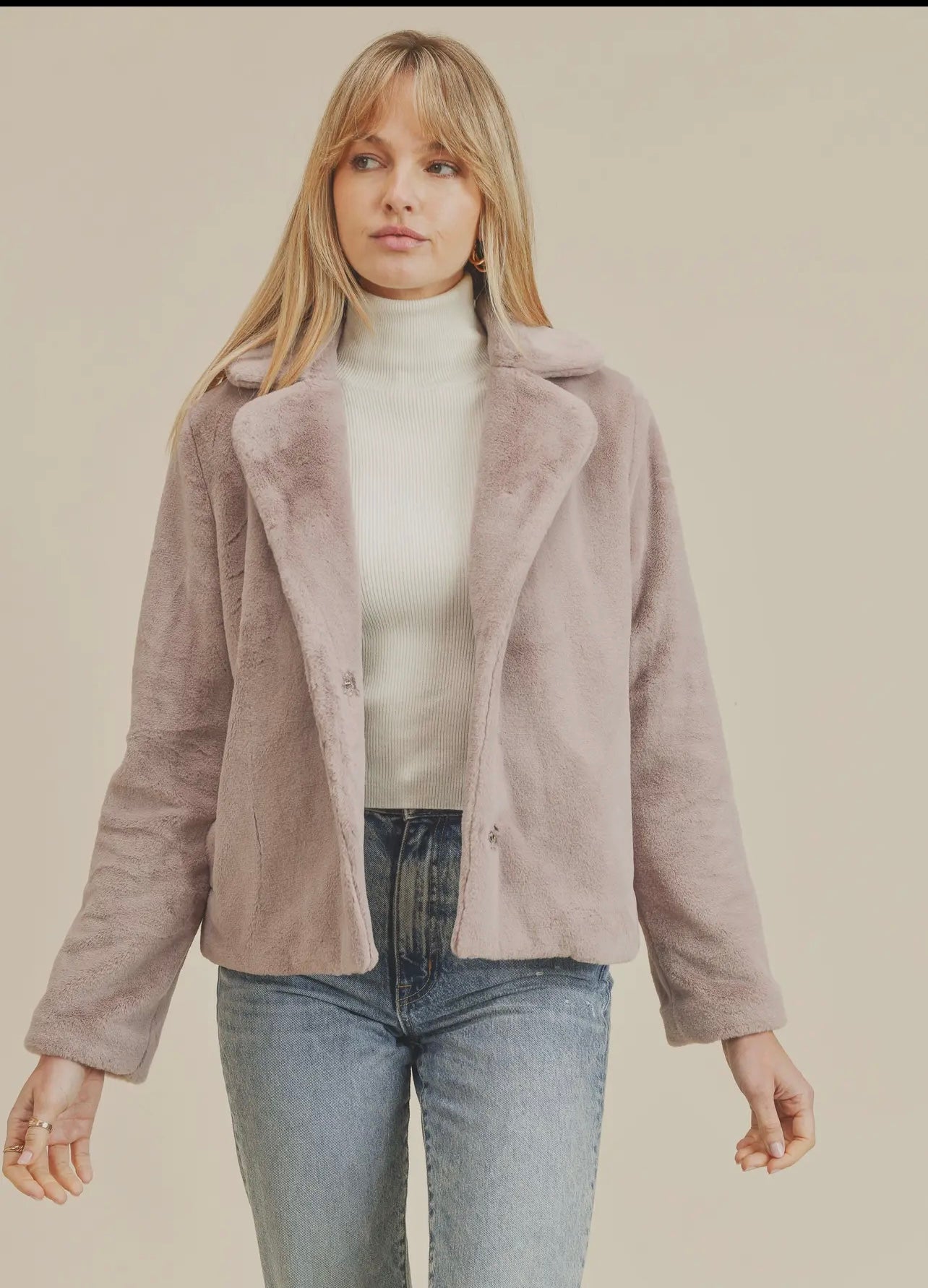 Lilac soft furry Jacket