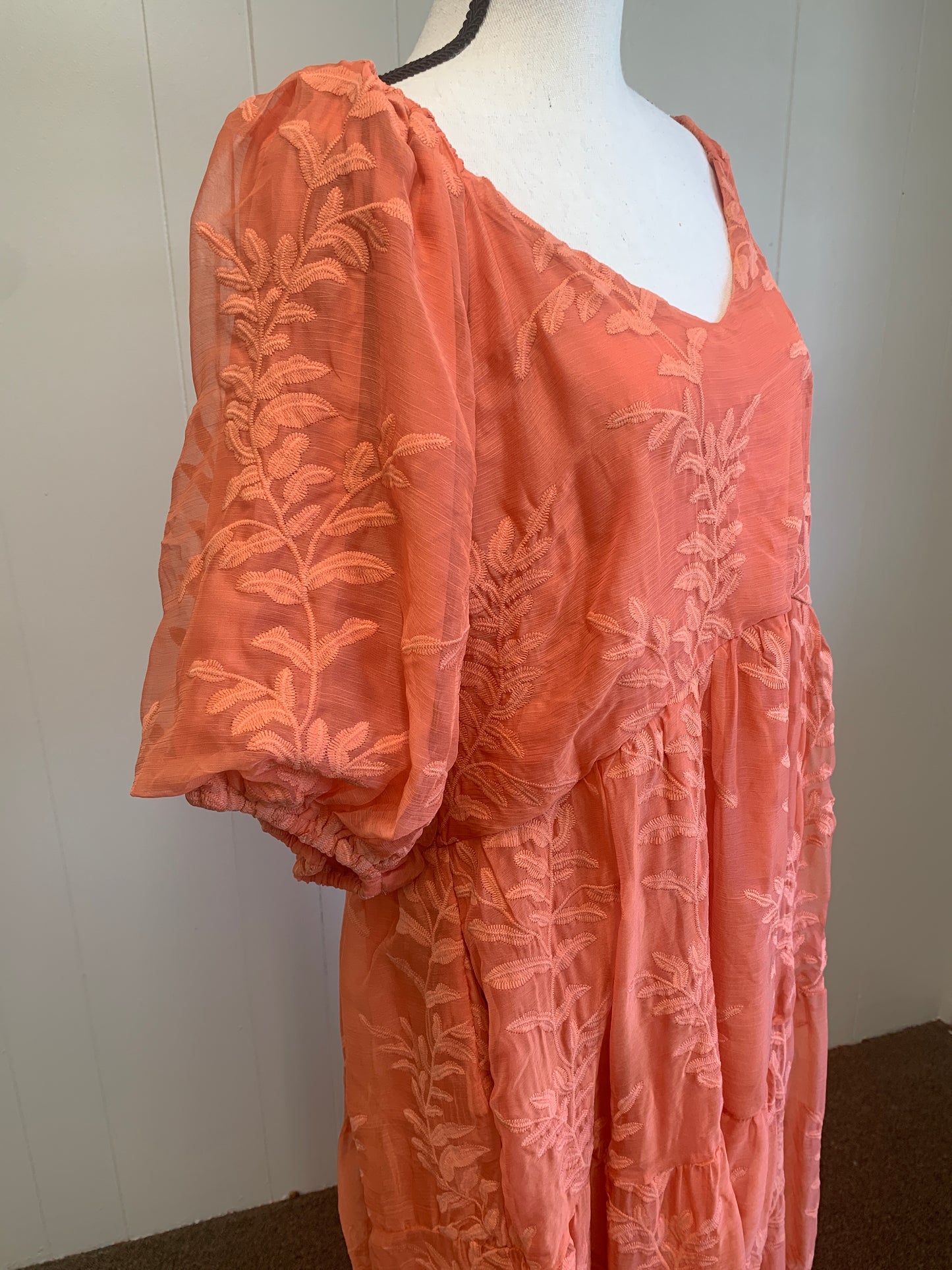 Mandarin Flower Dress (PLUS SIZE)