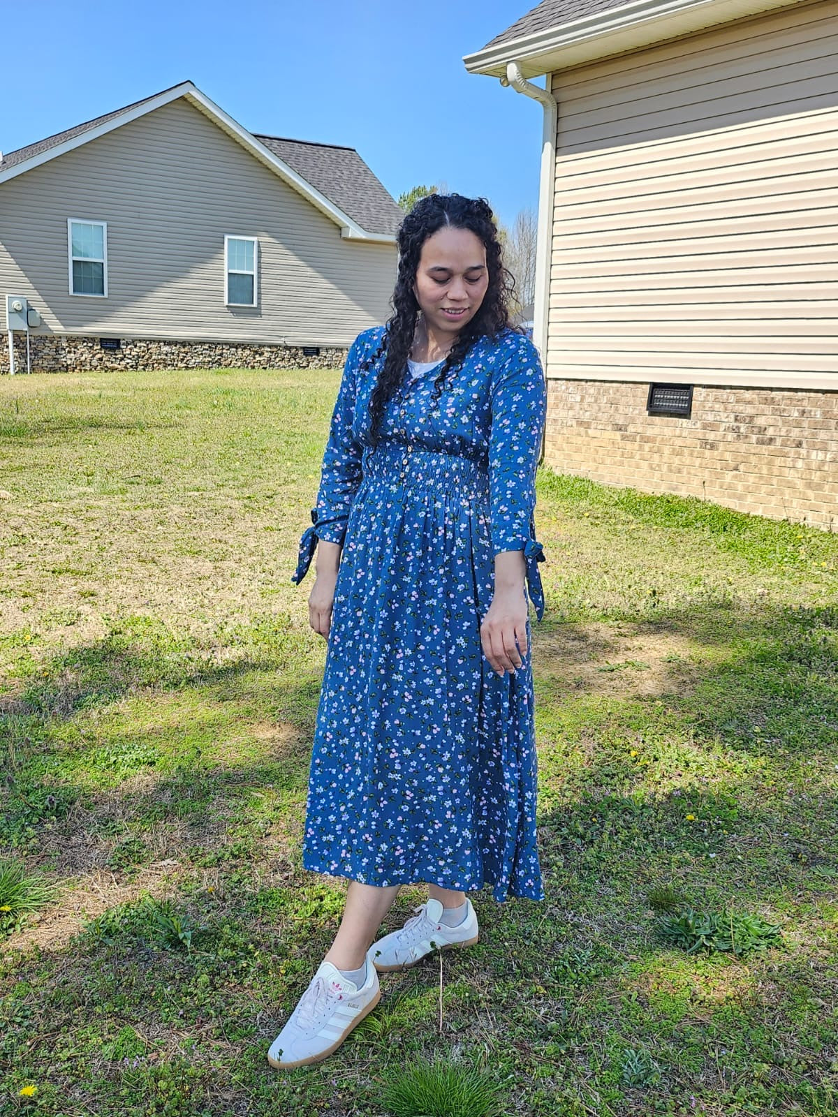 Tulip teal dress