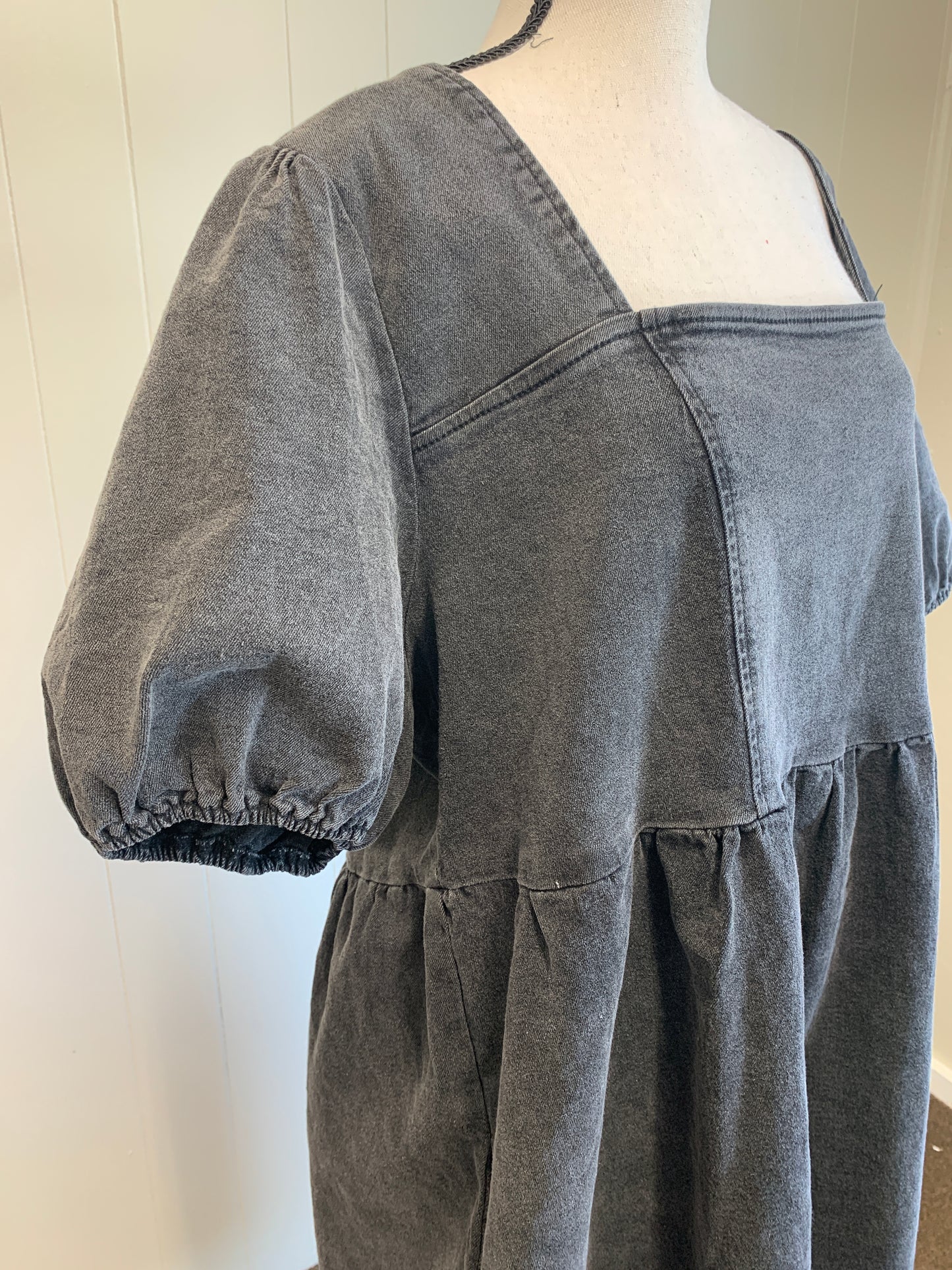 Denim Midi Dress (PLUS SIZE)