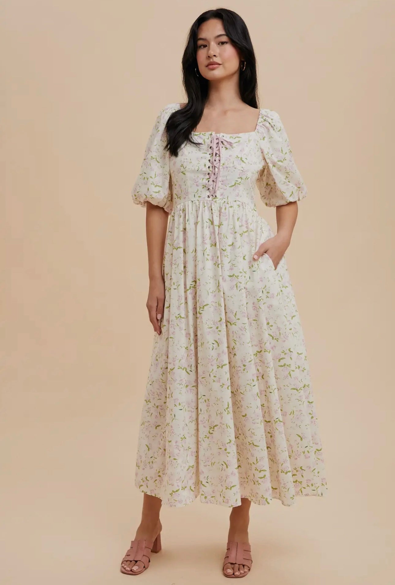 Medieval Pink Lace Dress