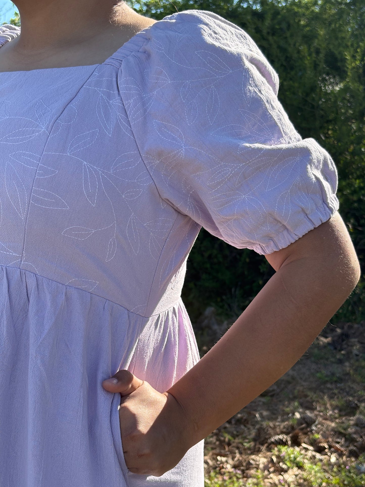 Purpureum Embroidered Flower Dress (NEW)