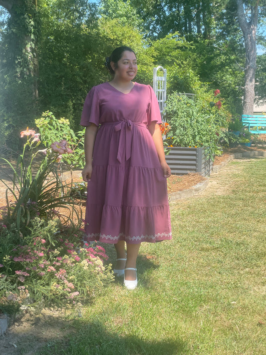 Classic Pale Plum Dress