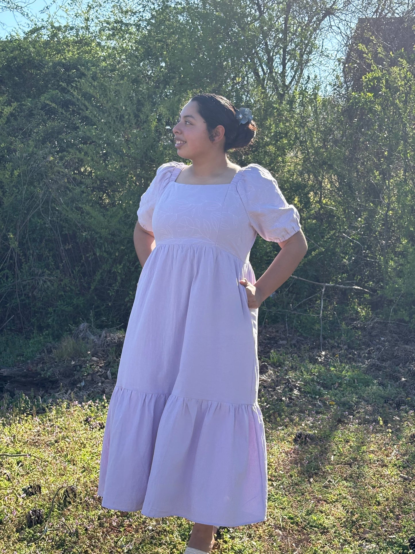 Purpureum Embroidered Flower Dress (NEW)