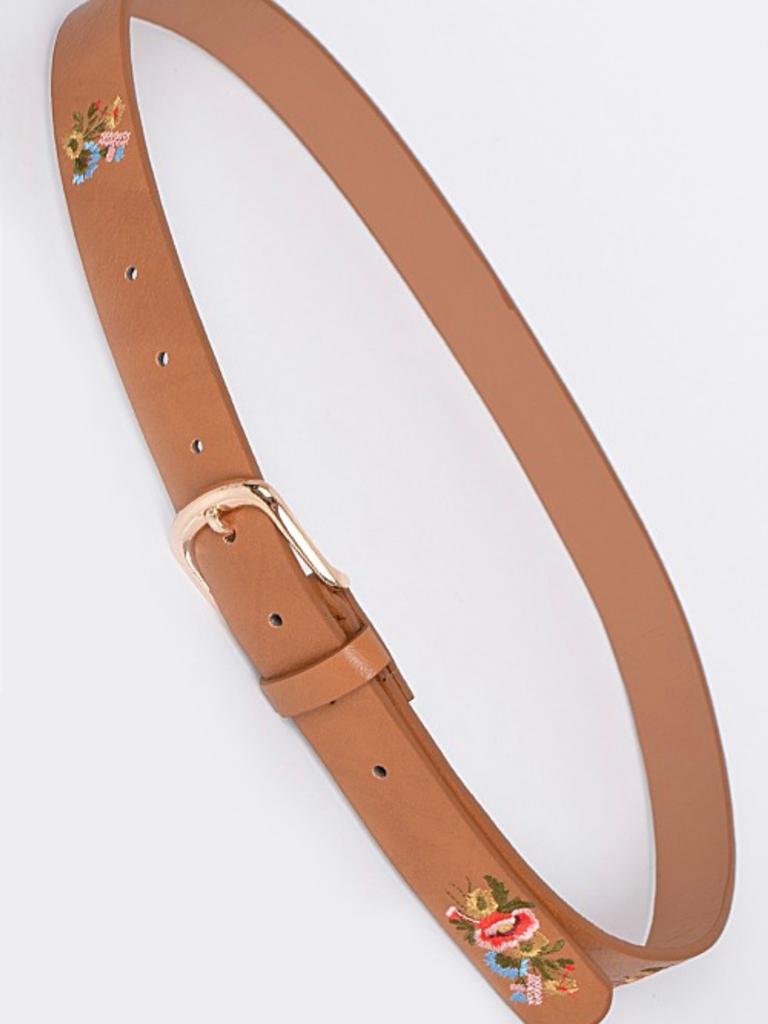 Embroidery detail belt
