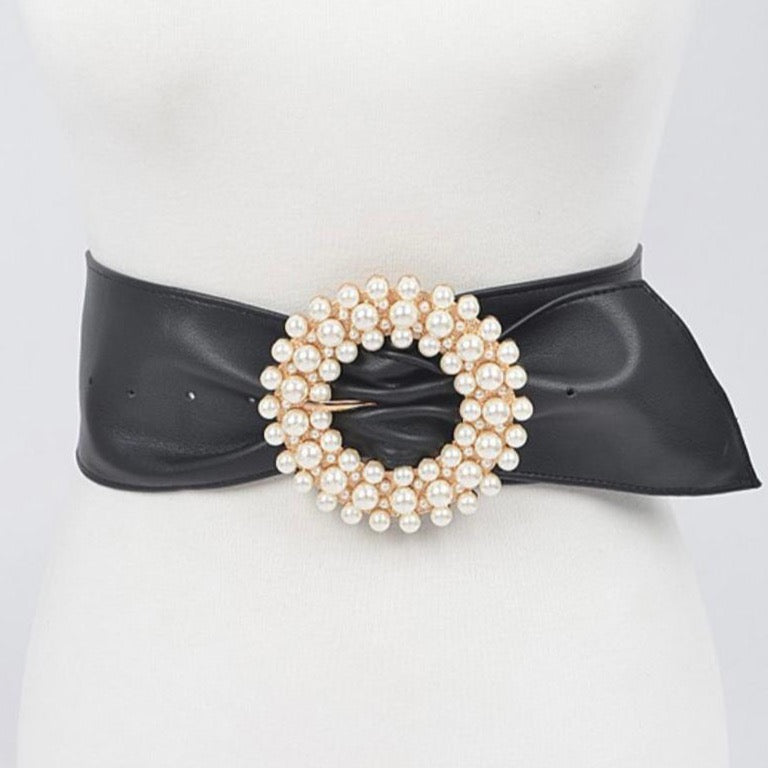 Pearl Round Buckle Belt (PLUS SIZE)